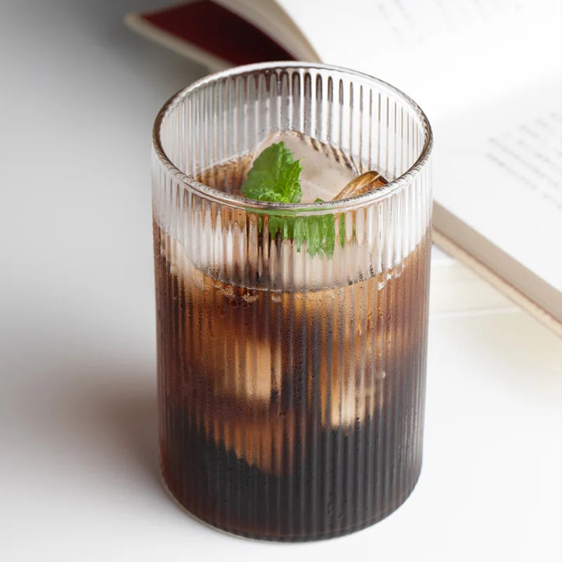 Minimalist Ridge Glass Cup