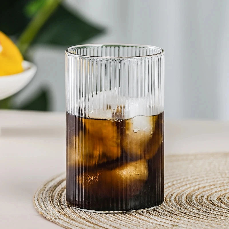 Minimalist Ridge Glass Cup